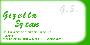gizella sztan business card