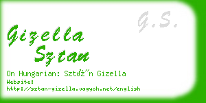 gizella sztan business card